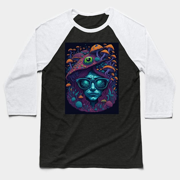 Techno Psy Shirt - Psychedelic Organism - Catsondrugs.com - #psychedelic #psychedelicart #trippy #psytrance #art #psy #trippyart #music #trance #rave #love #psychedelictrance #psyart #digitalart #psytranceworld #trancefamily Baseball T-Shirt by catsondrugs.com